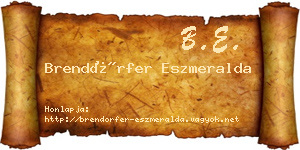 Brendörfer Eszmeralda névjegykártya